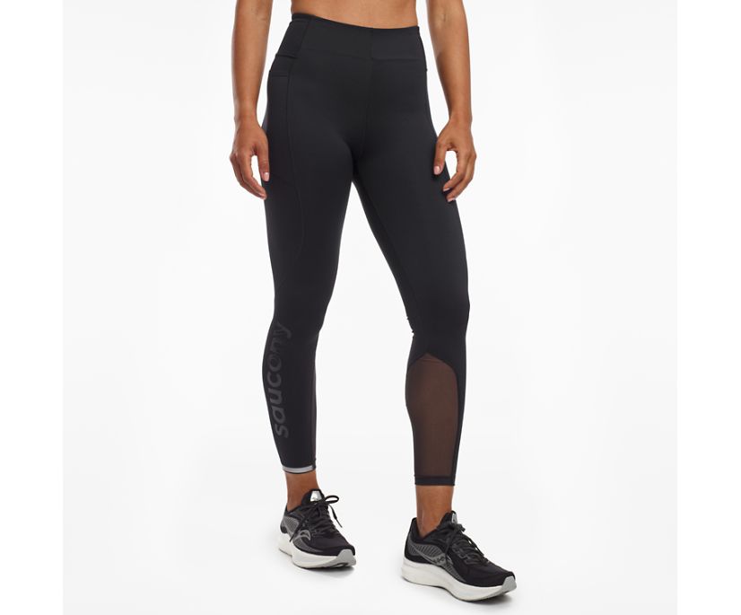 Pantalones Saucony Fortify High Rise 7/8 Mujer Negros | México 332ZUTG